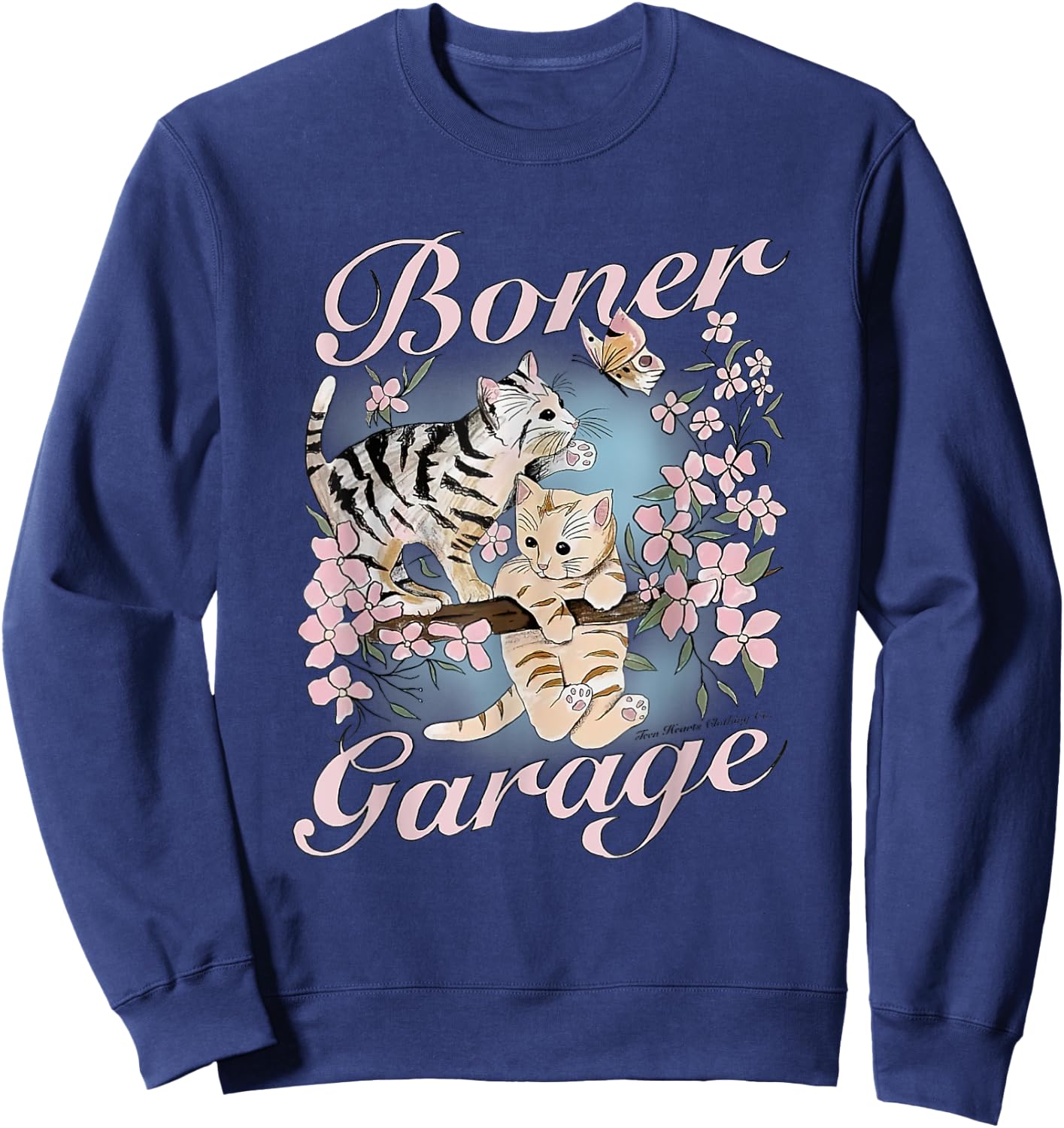 New Funny Kitty Boner Garage Funny Women Sweatshirt - Sweatshirt | Navy