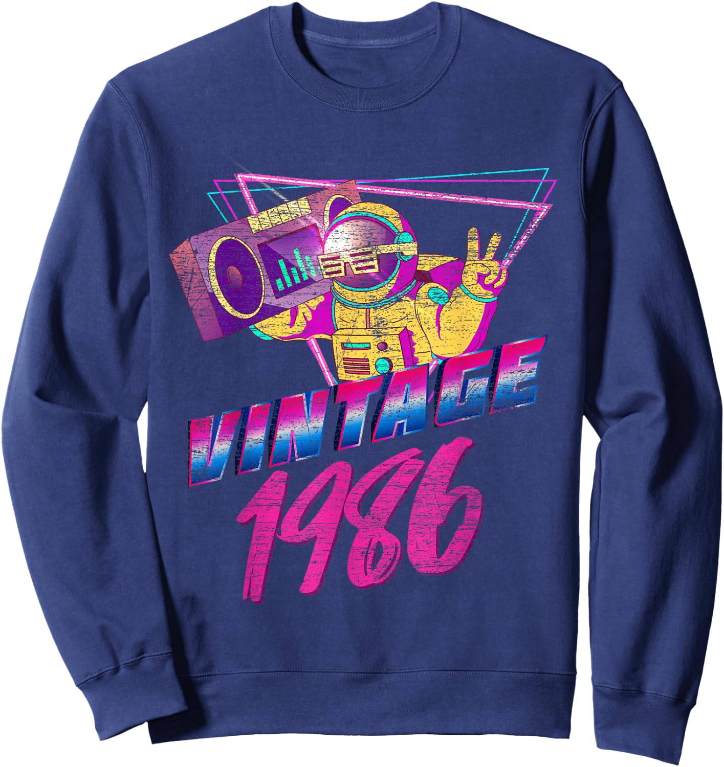 38th Birthday Gifts - Vintage 1986 Sweatshirt - Sweatshirt | Navy