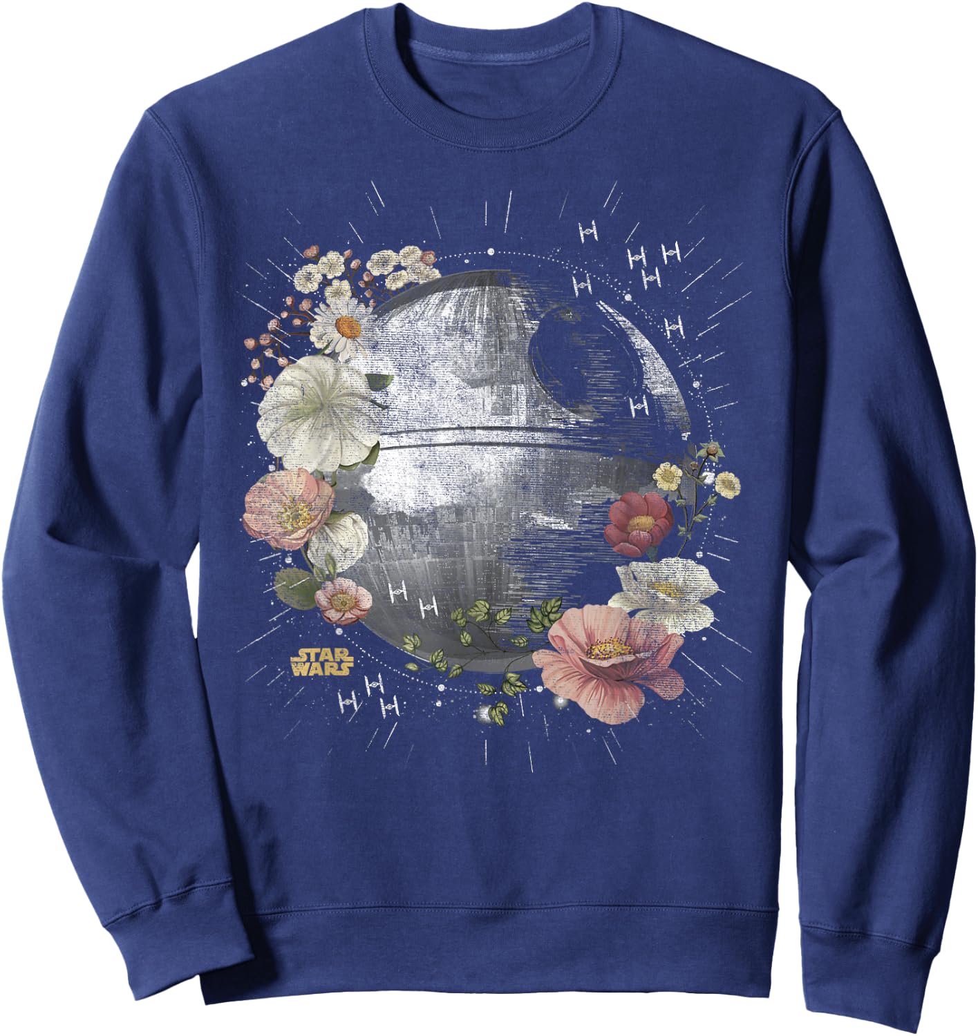 Star Wars Floral Death Star Sweatshirt - Sweatshirt | Navy