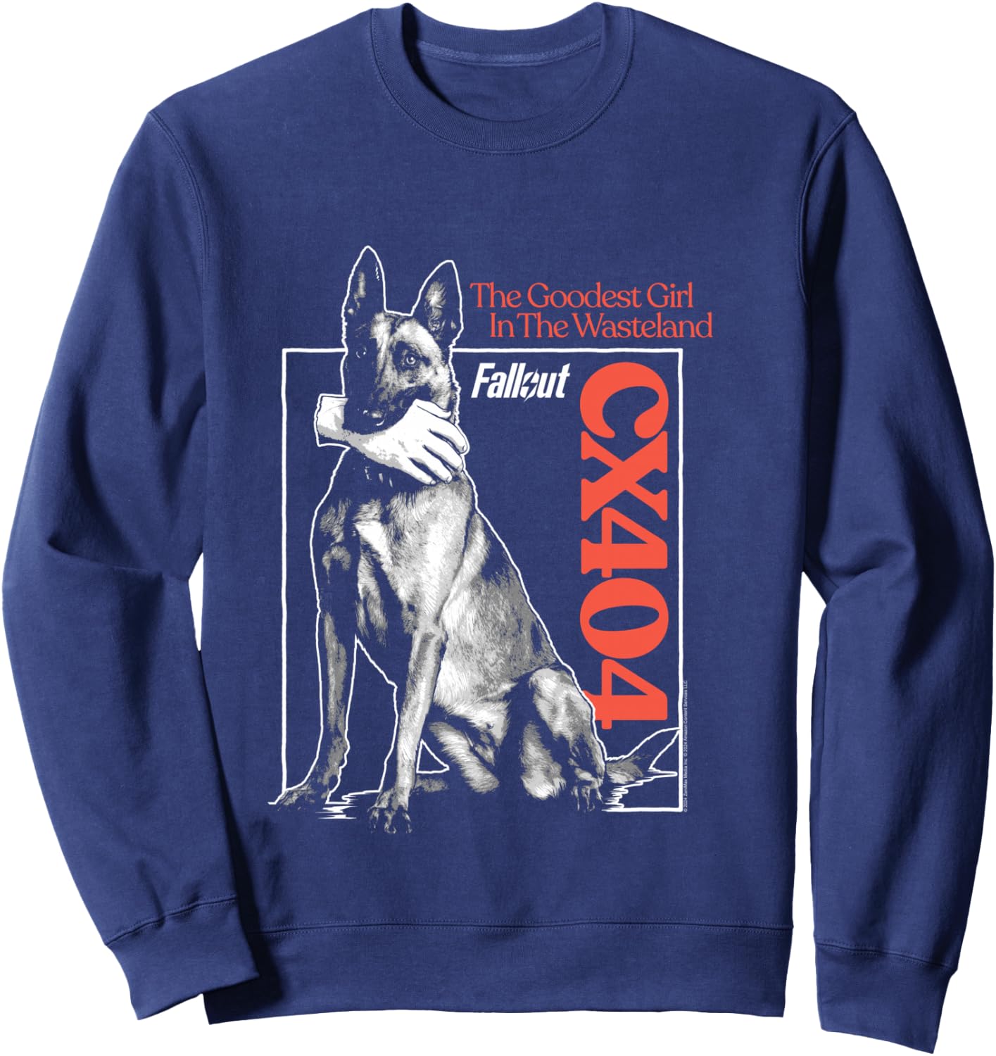 Fallout TV Series CX404 The Goodest Girl Puppy Dog Character Sweatshirt - Sweatshirt | Navy