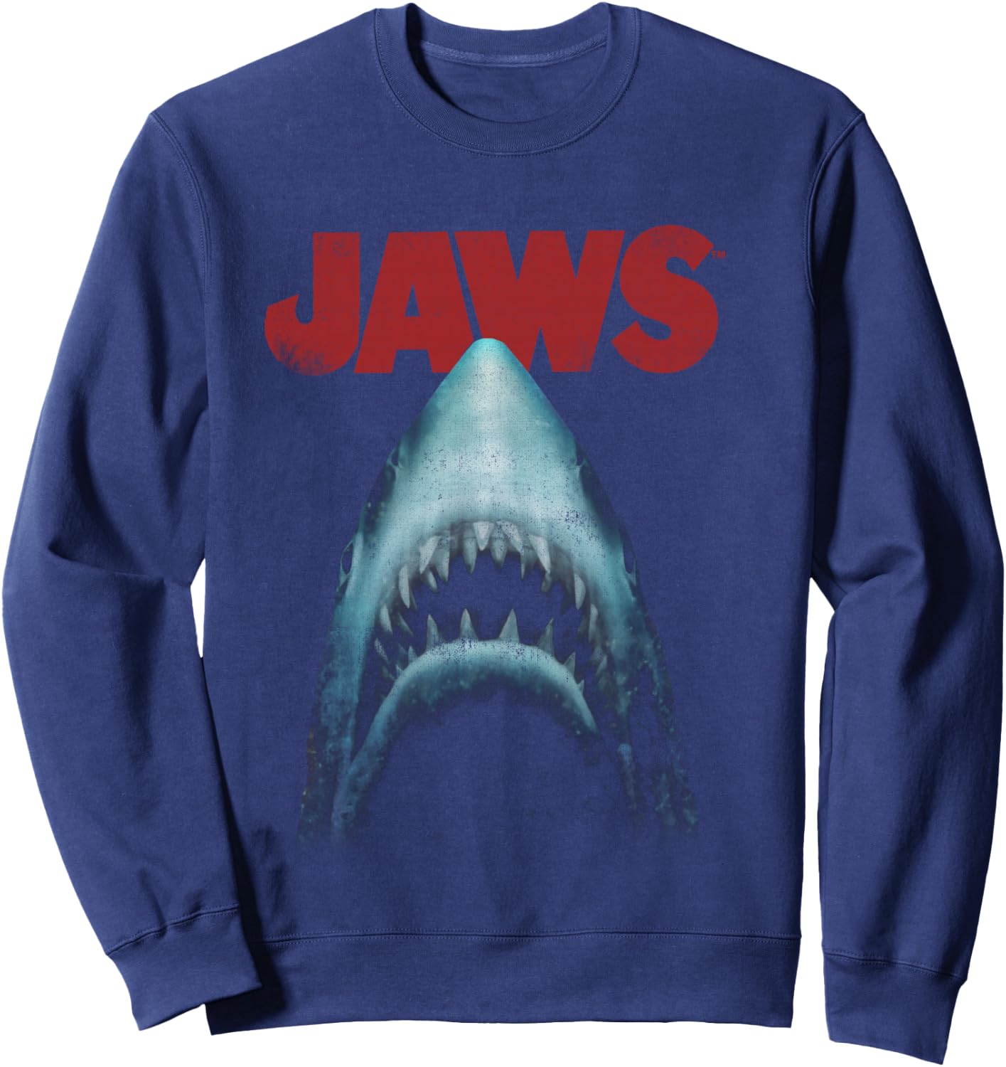 Jaws Classic Movie Poster Close-Up Sweatshirt - Sweatshirt | Navy