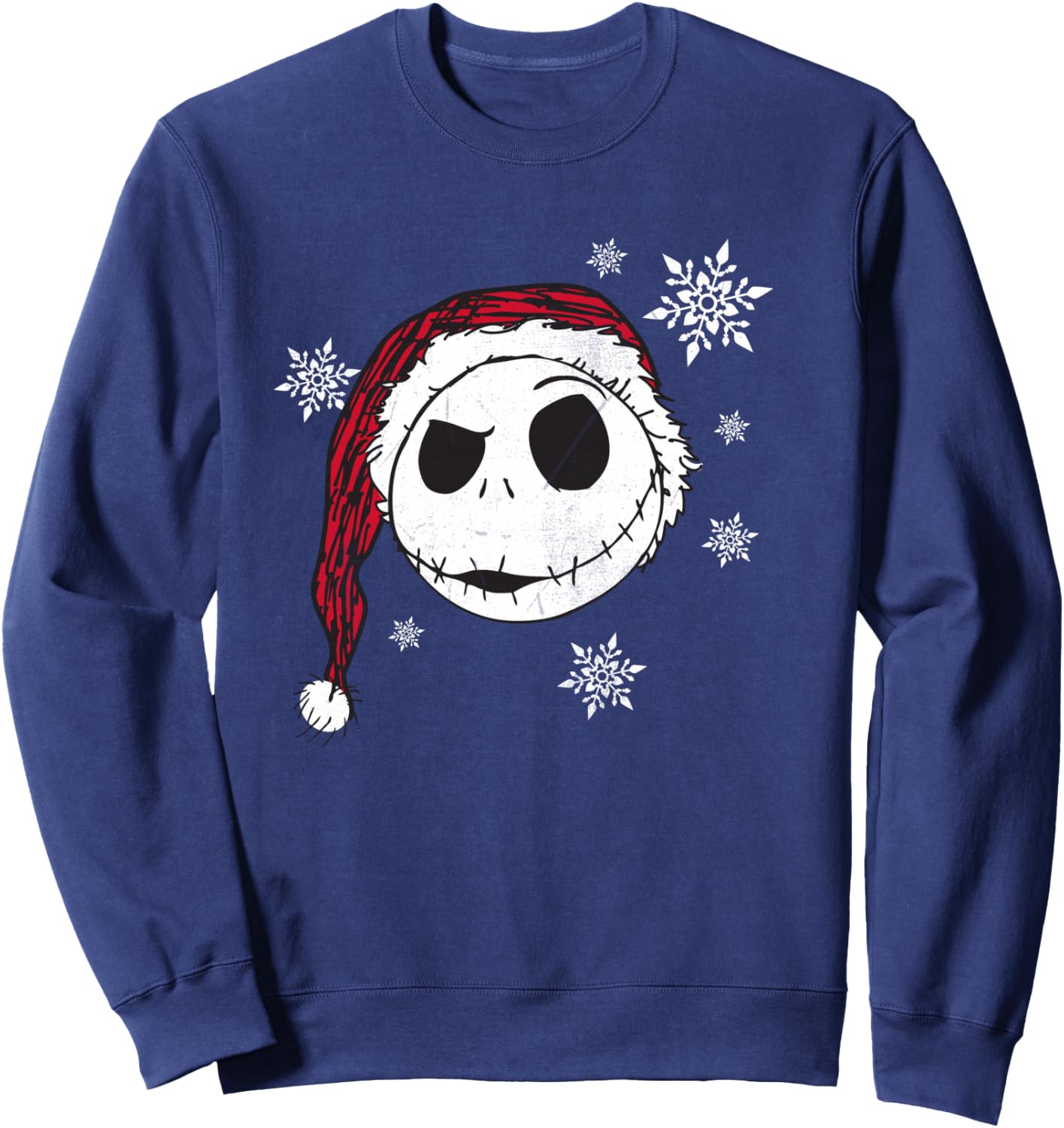 Disney - Nightmare Before Christmas Snowflake Holiday Sweatshirt - Sweatshirt | Navy