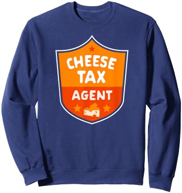 Cheese Tax Agent Funny Cheese Lover Snack Food Foodie Gift Sweatshirt - Sweatshirt | Navy