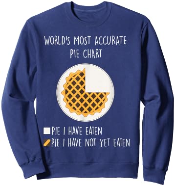 World's Most Accurate Pie Chart Funny Pie apple Halloween Sweatshirt - Sweatshirt | Navy