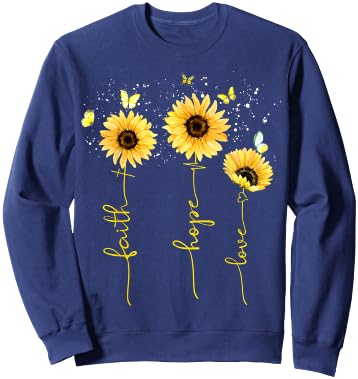 Faith Hope Love Shirts Sweatshirt - Sweatshirt | Navy