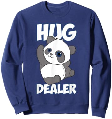 Funny Panda Free Hugs Hug Dealer Panda Hug Sweatshirt - Sweatshirt | Navy