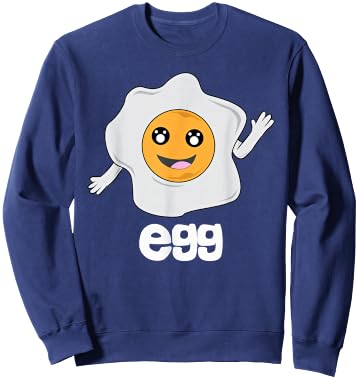 Funny Bacon And EGG Duo Valentines Halloween Easy Costume Sweatshirt - Sweatshirt | Navy