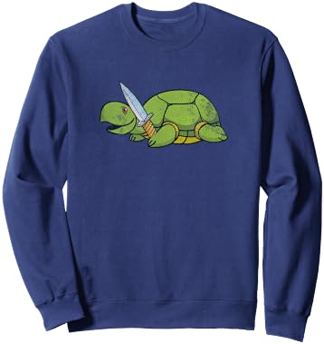 Murder Turtle Knife Design Sweatshirt - Sweatshirt | Navy