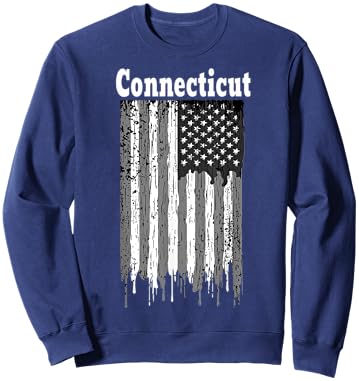 Connecticut American Flag Apparel - Connecticut Sweatshirt - Sweatshirt | Navy