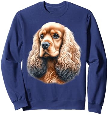Cocker Spaniel Dog Portrait Sweatshirt - Sweatshirt | Navy