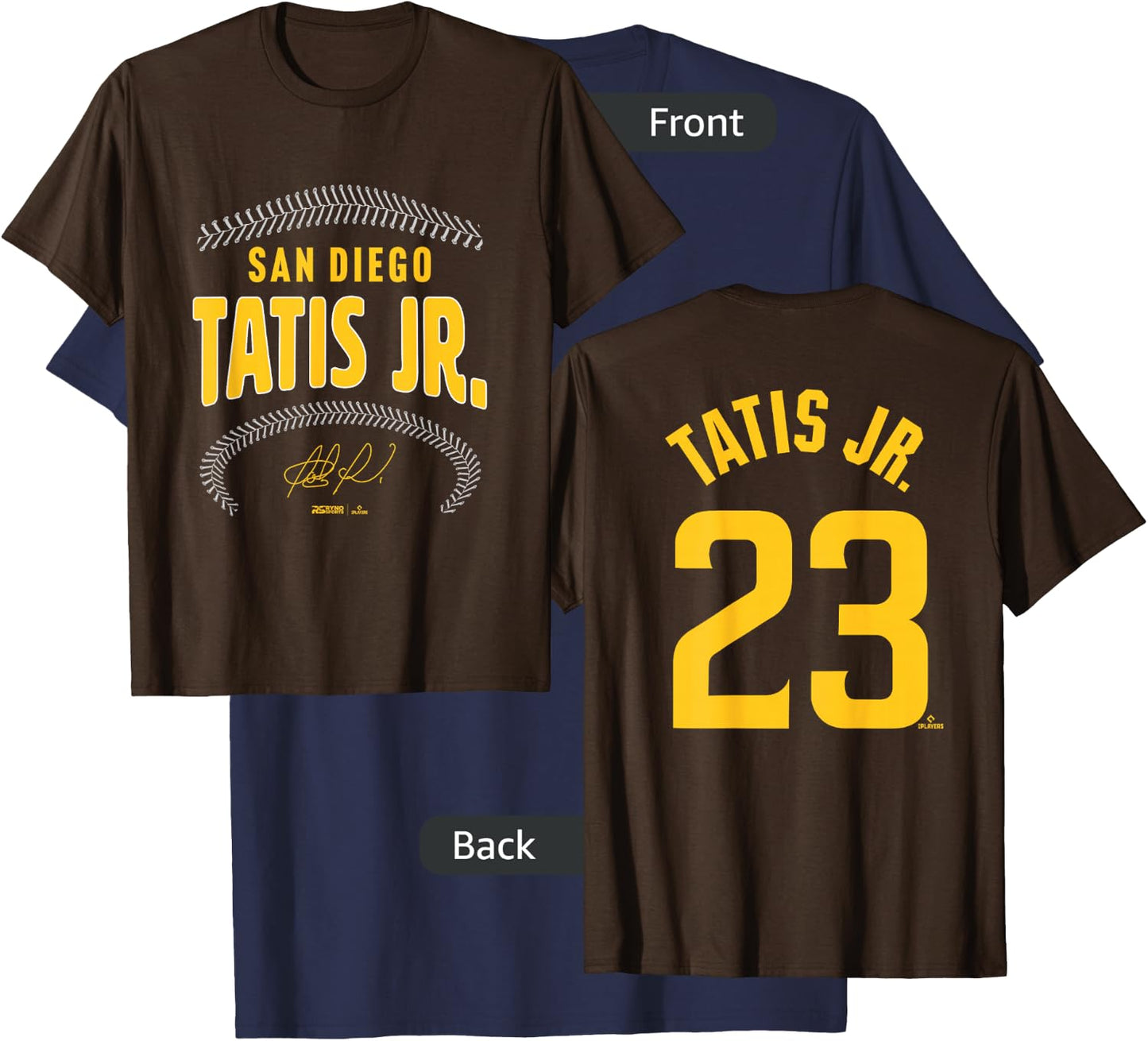 Fernando Tatis Jr. San Diego Name & Number (Front & Back) T-Shirt - T-Shirt | Navy