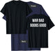 Retro War Bad Boobs Good Funny Saying Quote (ON BACK) T-Shirt - T-Shirt | Navy