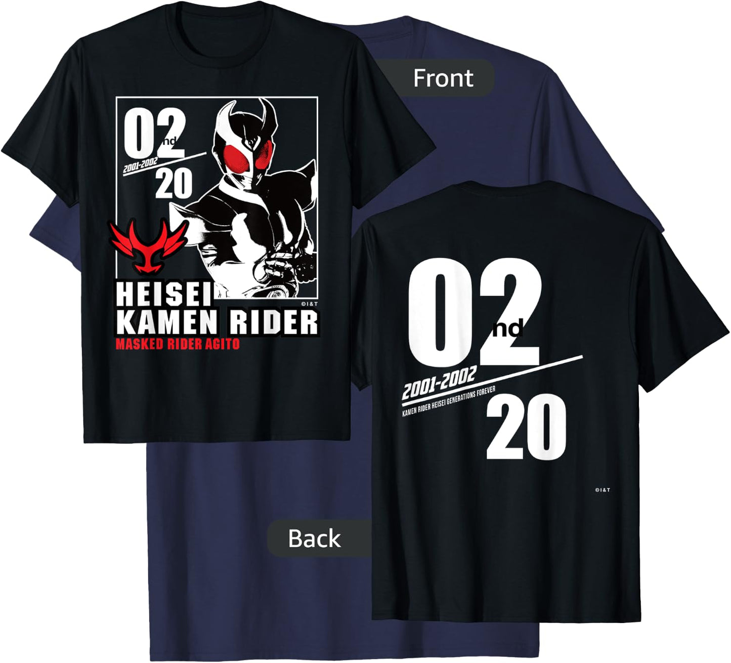 Kamen Rider Agito Heisei Rider Anniversary T-Shirt - T-Shirt | Navy