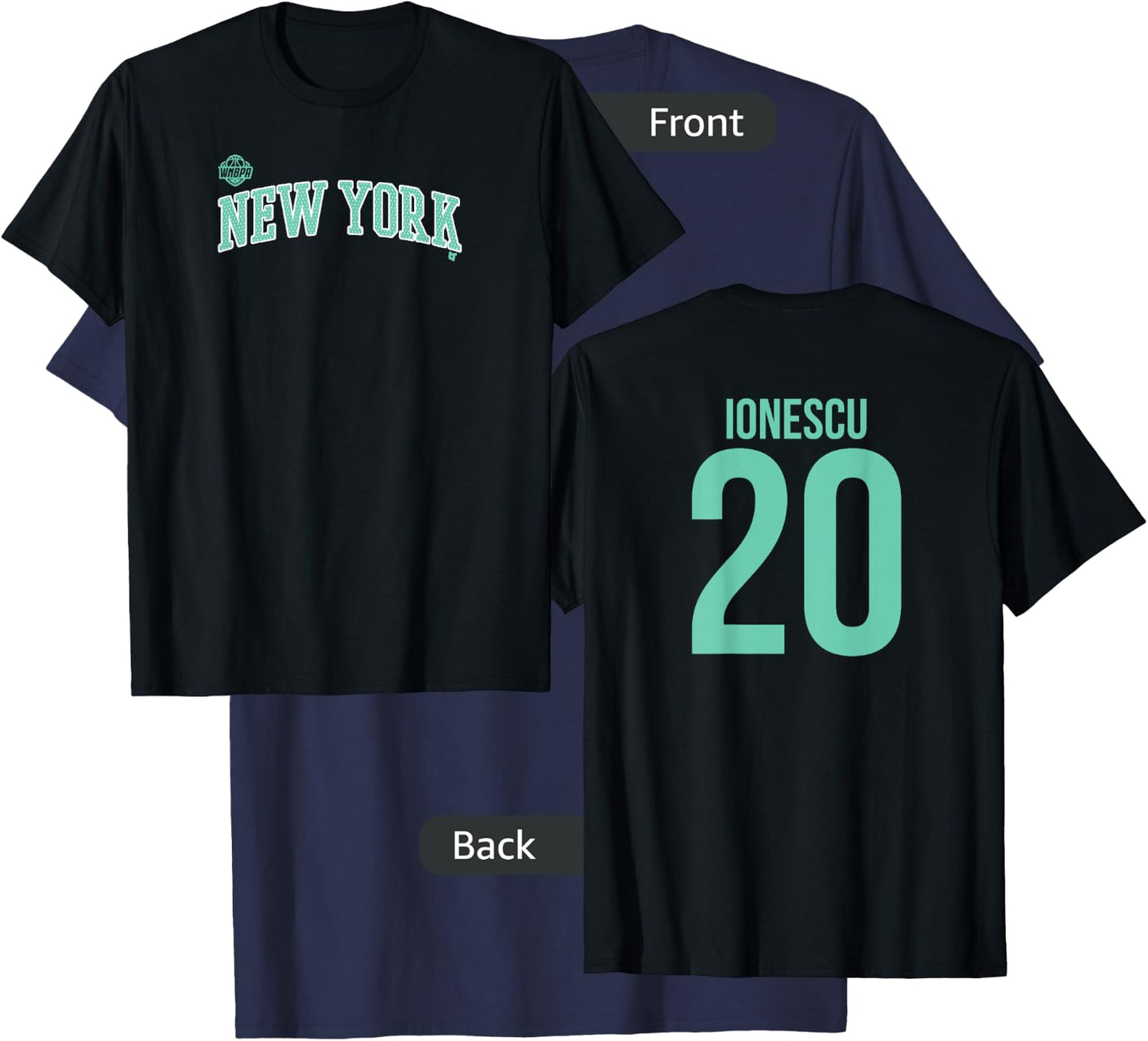 Sabrina Ionescu #20 - Number on Back - New York Basketball T-Shirt - T-Shirt | Navy