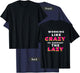 (print on back) WORKING LIKE CRAZY TO SUPPORT THE LAZY T-Shirt - T-Shirt | Navy