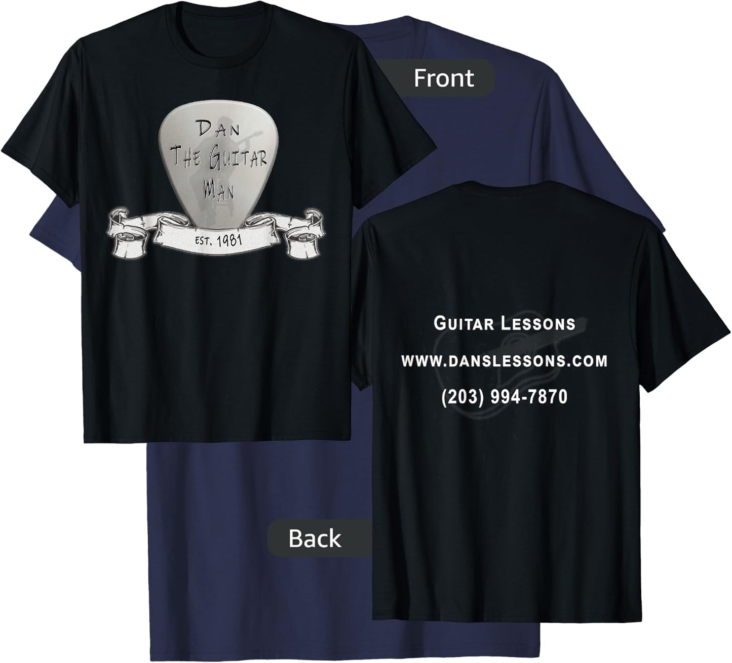Dan The Guitar Man T-Shirt - T-Shirt | Navy