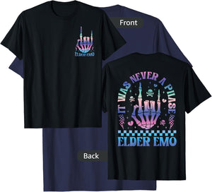 Elder Emo 2 Sided Elder Emo Club It was Never A Phase T-Shirt - T-Shirt | Navy
