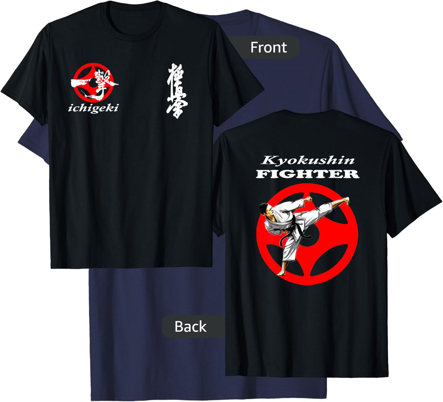 kyokushin karate kyokushinkai Oyama training sparring gym gi T-Shirt - T-Shirt | Navy