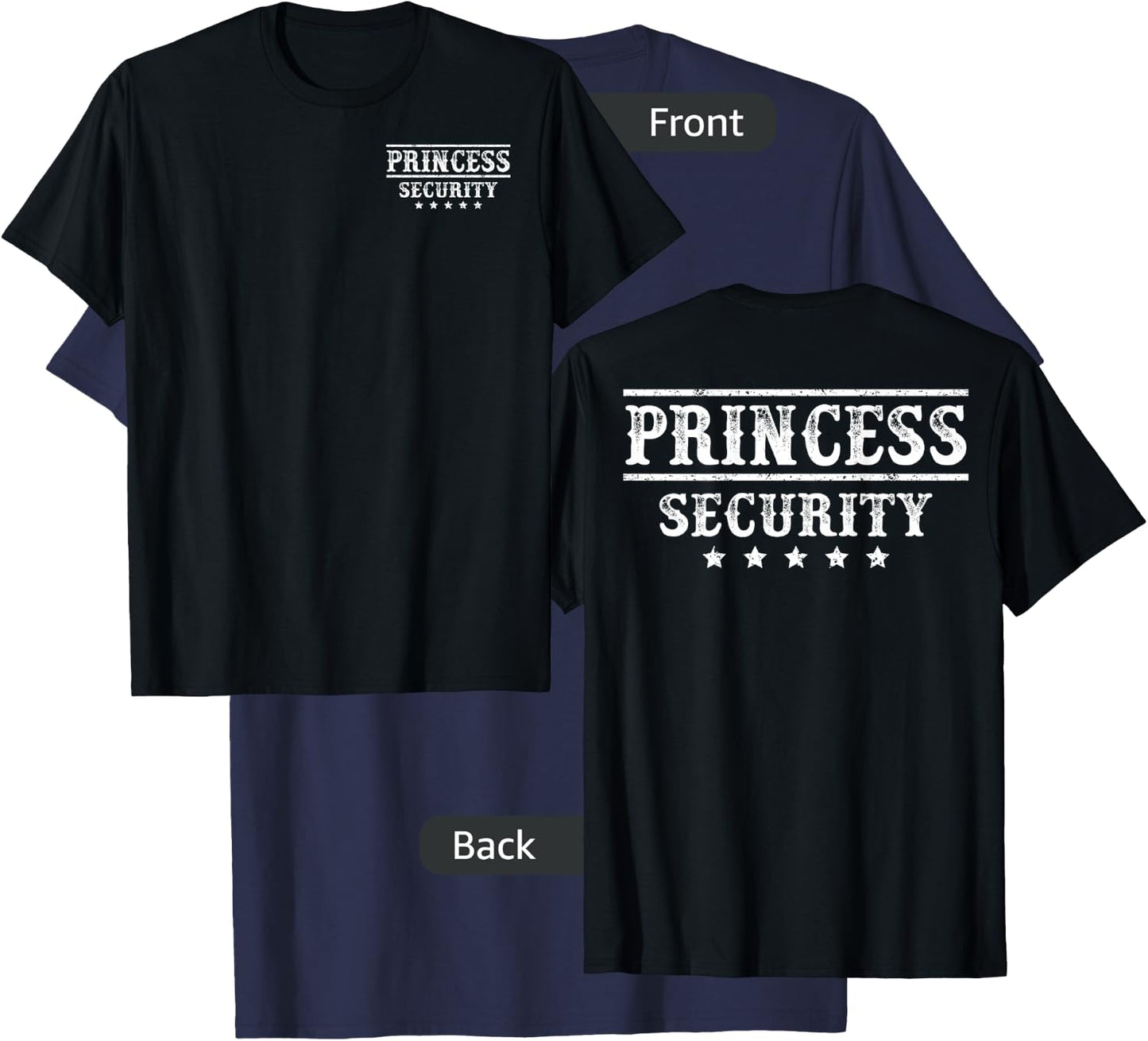 Princess Security Team Birthday Big Brother Announcement T-Shirt - T-Shirt | Navy