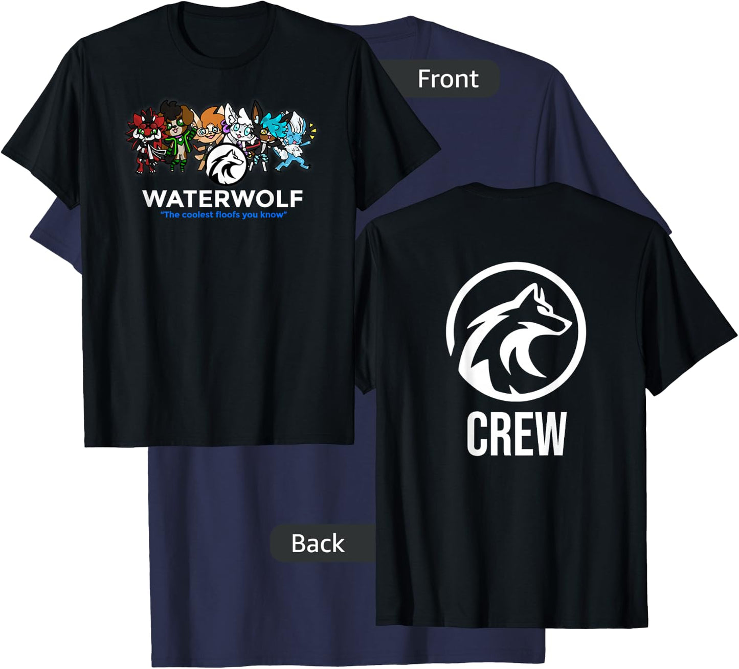 Waterwolf Floofs T-Shirt - T-Shirt | Navy