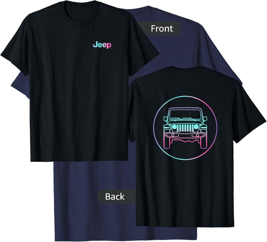 Jeep Rainbow Badge - Officially Licensed T-Shirt - T-Shirt | Navy