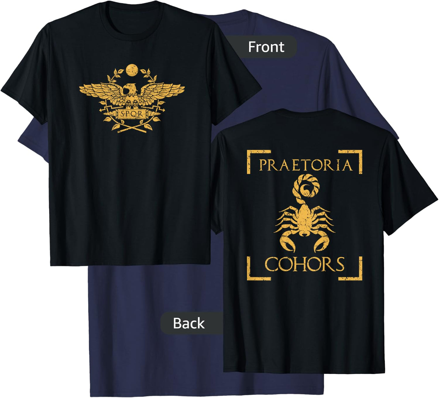 Praetoria Cohors Praetorian Guard Roman Army Back Print T-Shirt - T-Shirt | Navy