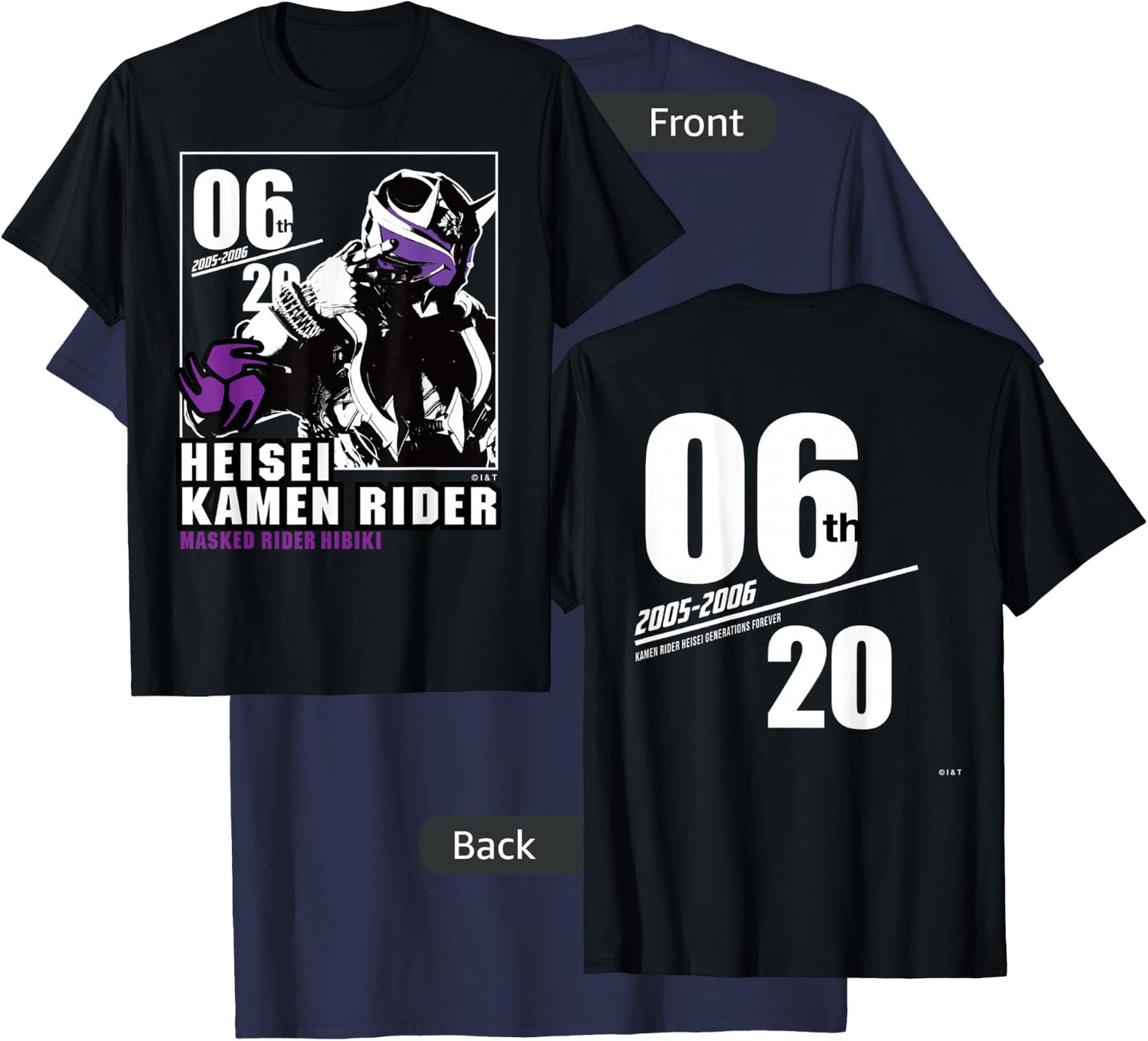 Kamen Rider Hibiki Heisei Rider Anniversary T-Shirt - T-Shirt | Navy