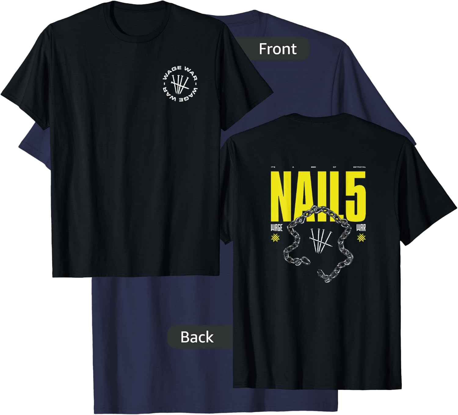 Wage War - NAIL5 T-Shirt - T-Shirt | Navy