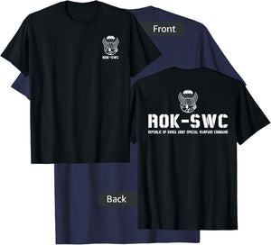 Republic of Korea ROK Army Special Forces Black Berets T-Shirt - T-Shirt | Navy
