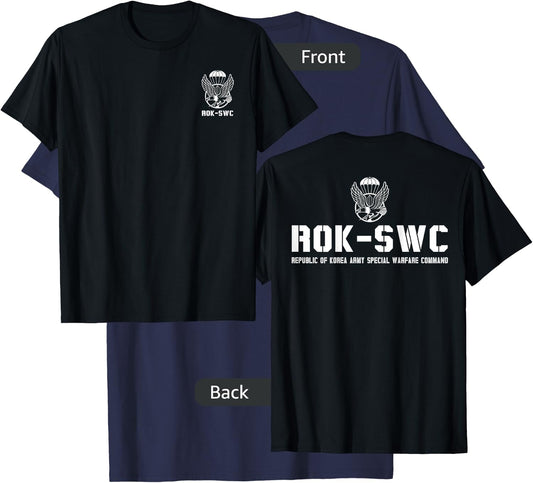 Republic of Korea ROK Army Special Forces Black Berets T-Shirt - T-Shirt | Navy