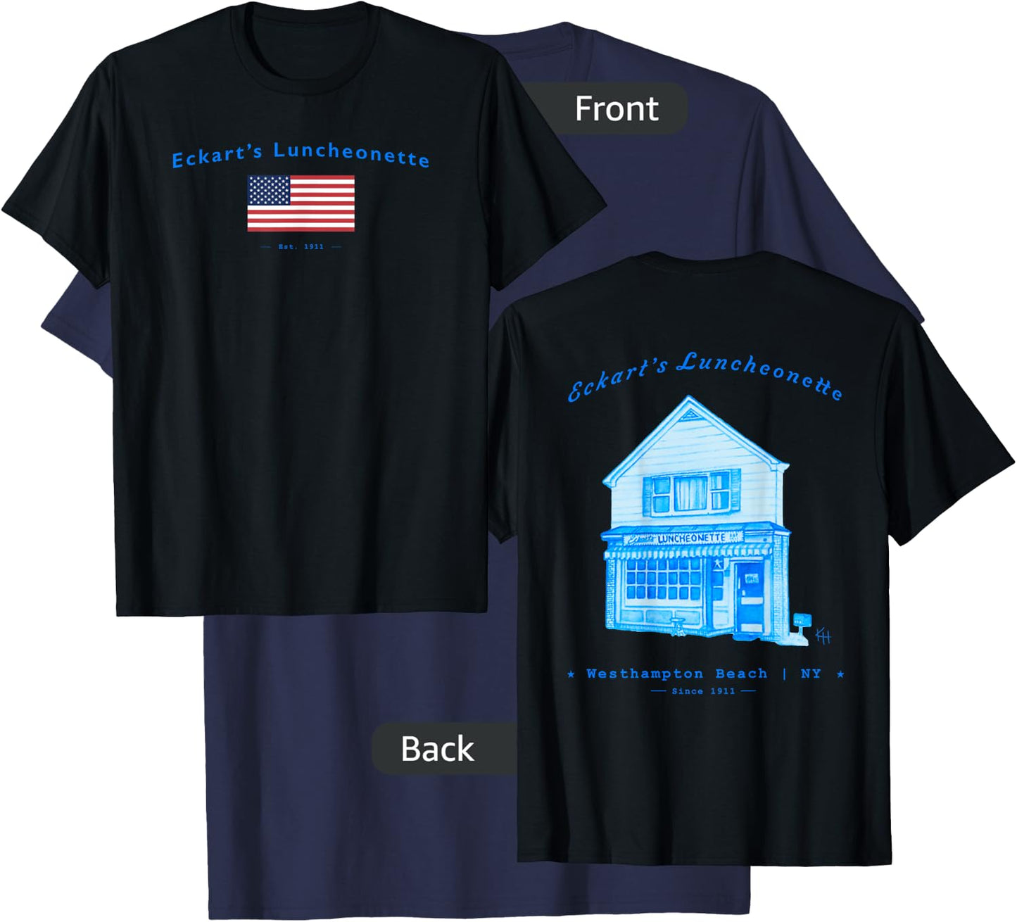 Eckart's Luncheonette Westhampton Beach T-Shirt - T-Shirt | Navy