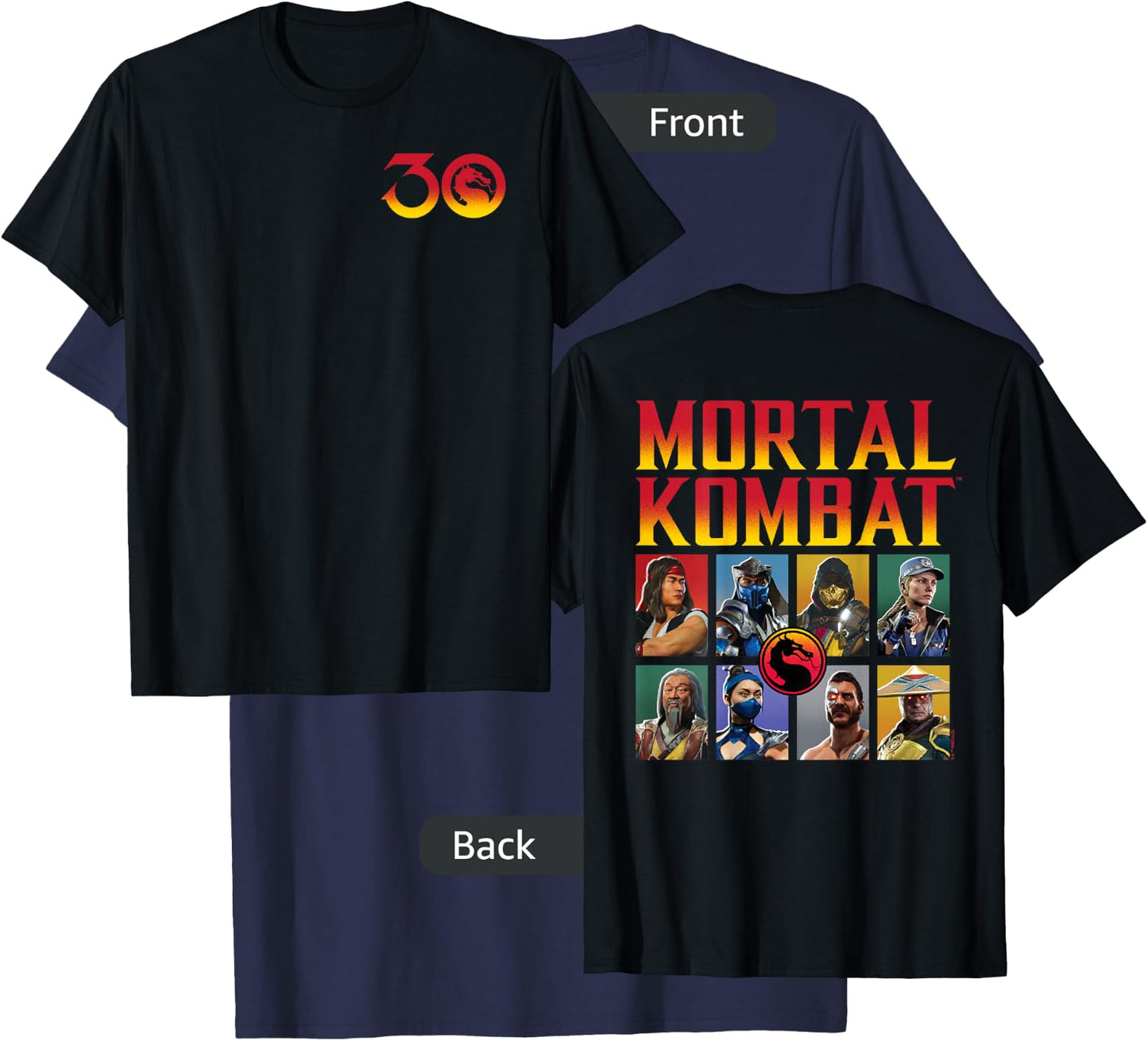 Mortal Kombat - 30th Grid T-Shirt - T-Shirt | Navy