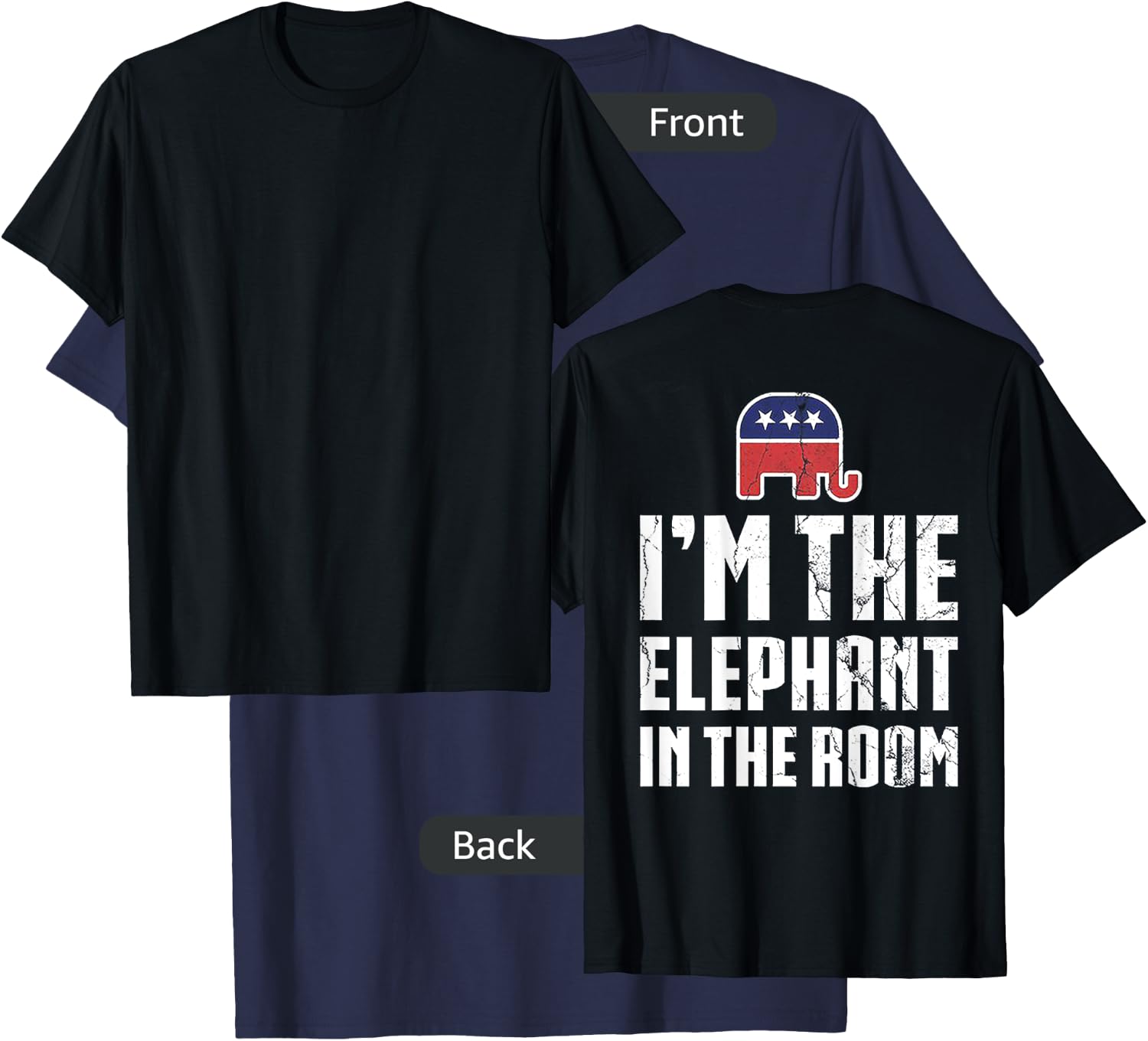 I'm The Elephant In The Room (on back) T-Shirt - T-Shirt | Navy