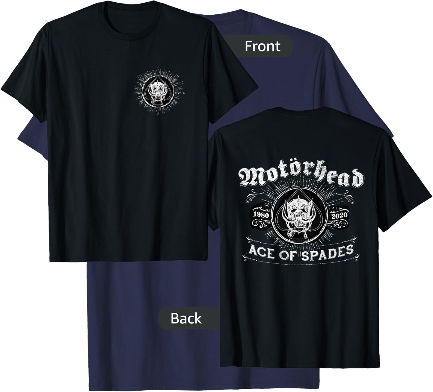Motörhead - Ace of Spades 40 Year Anniversary T-Shirt - T-Shirt | Navy
