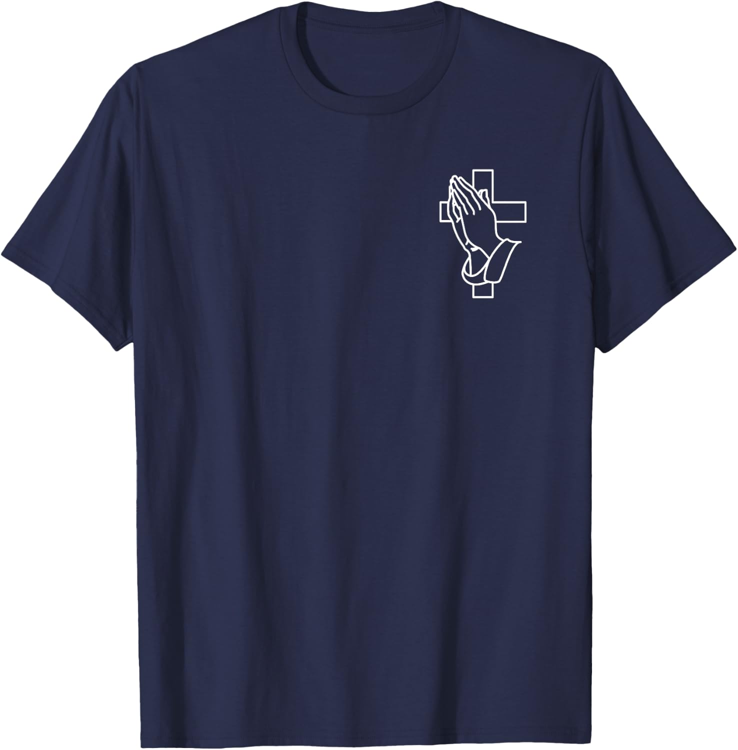 Praying Hands Shirt Christianity T-Shirt - T-Shirt | Navy