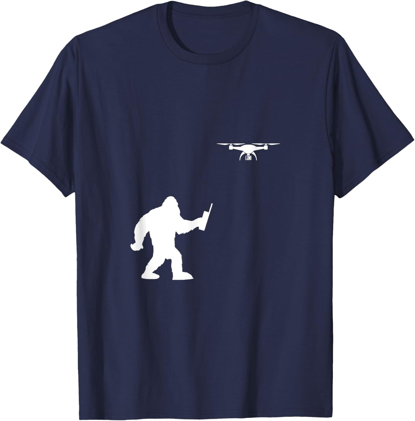 Bigfoot Drone Pilot Drone Gift Pilot Flying T-Shirt - T-Shirt | Navy