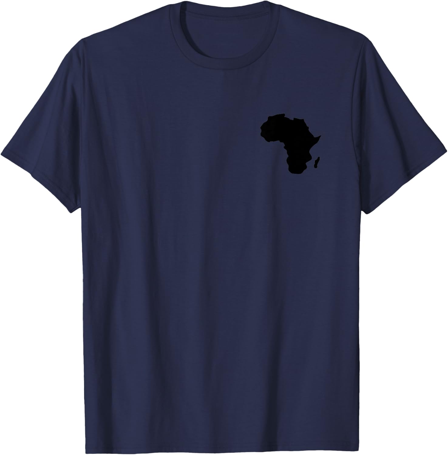 Africa Map abstract art black contour T-Shirt - T-Shirt | Navy