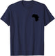 Africa Map abstract art black contour T-Shirt - T-Shirt | Navy