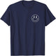 Minimalist 80s Lightning Bolt Eyes Happy Smiling Smile Face T-Shirt - T-Shirt | Navy