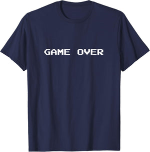 Retro Vintage 80's Arcade Console Game Over T-Shirt - T-Shirt | Navy