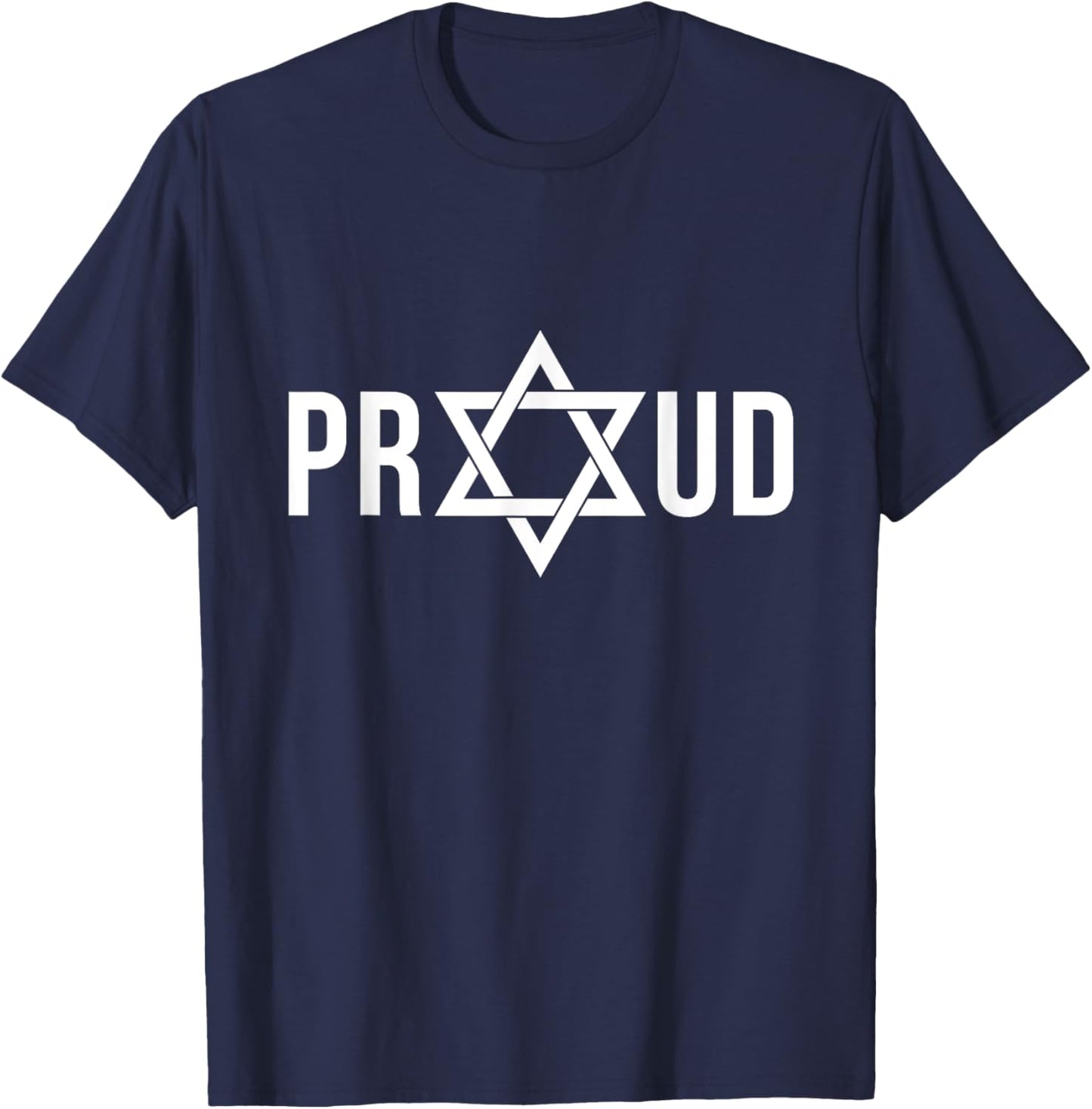 Proud Star of David Jewish Hebrew Israel Pride T-Shirt - T-Shirt | Navy