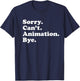 Men Women Boys or Girls Funny Animation T-Shirt - T-Shirt | Navy
