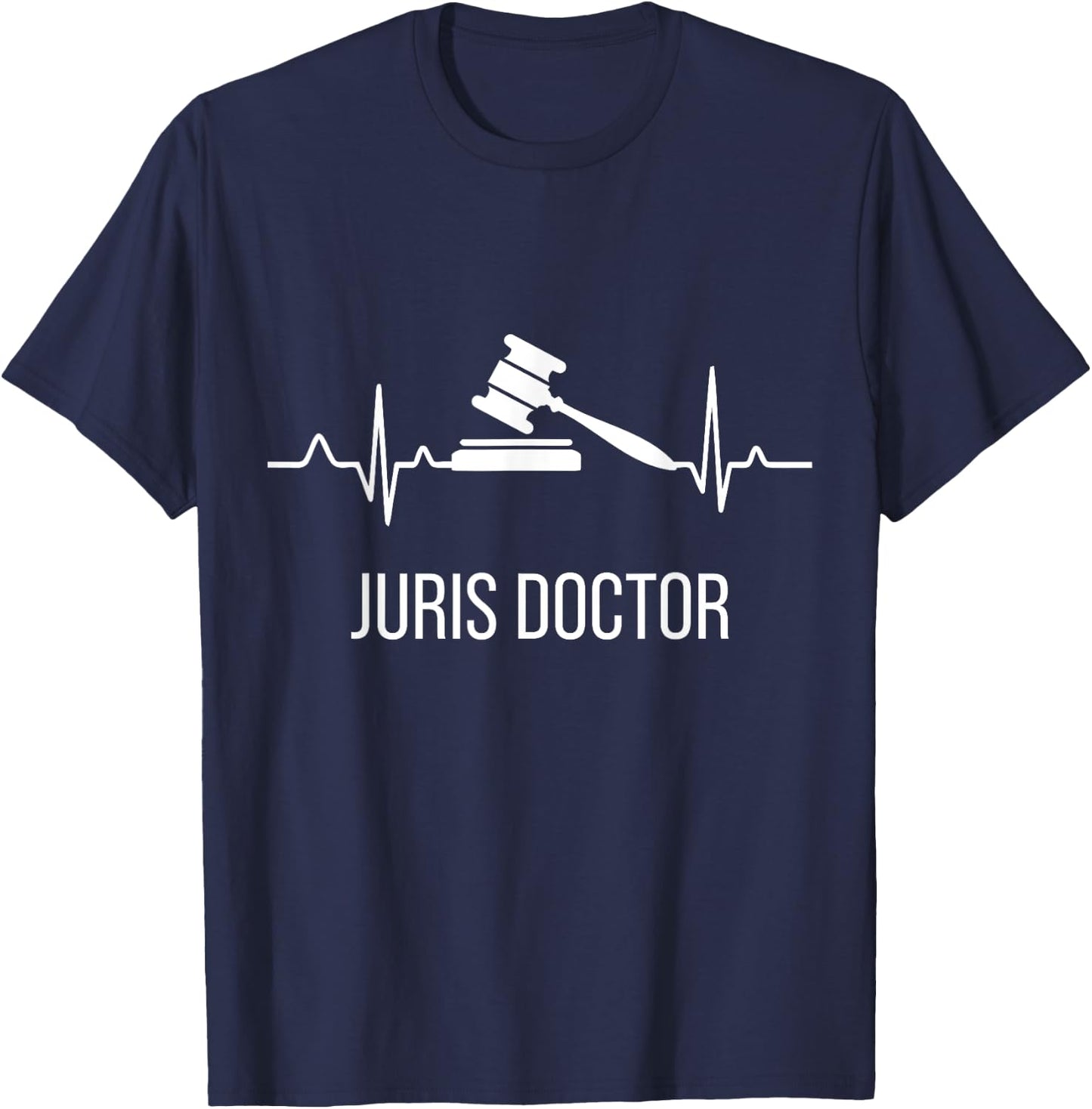 Juris Doctor of Jurisprudence Heart Law School Graduation T-Shirt - T-Shirt | Navy