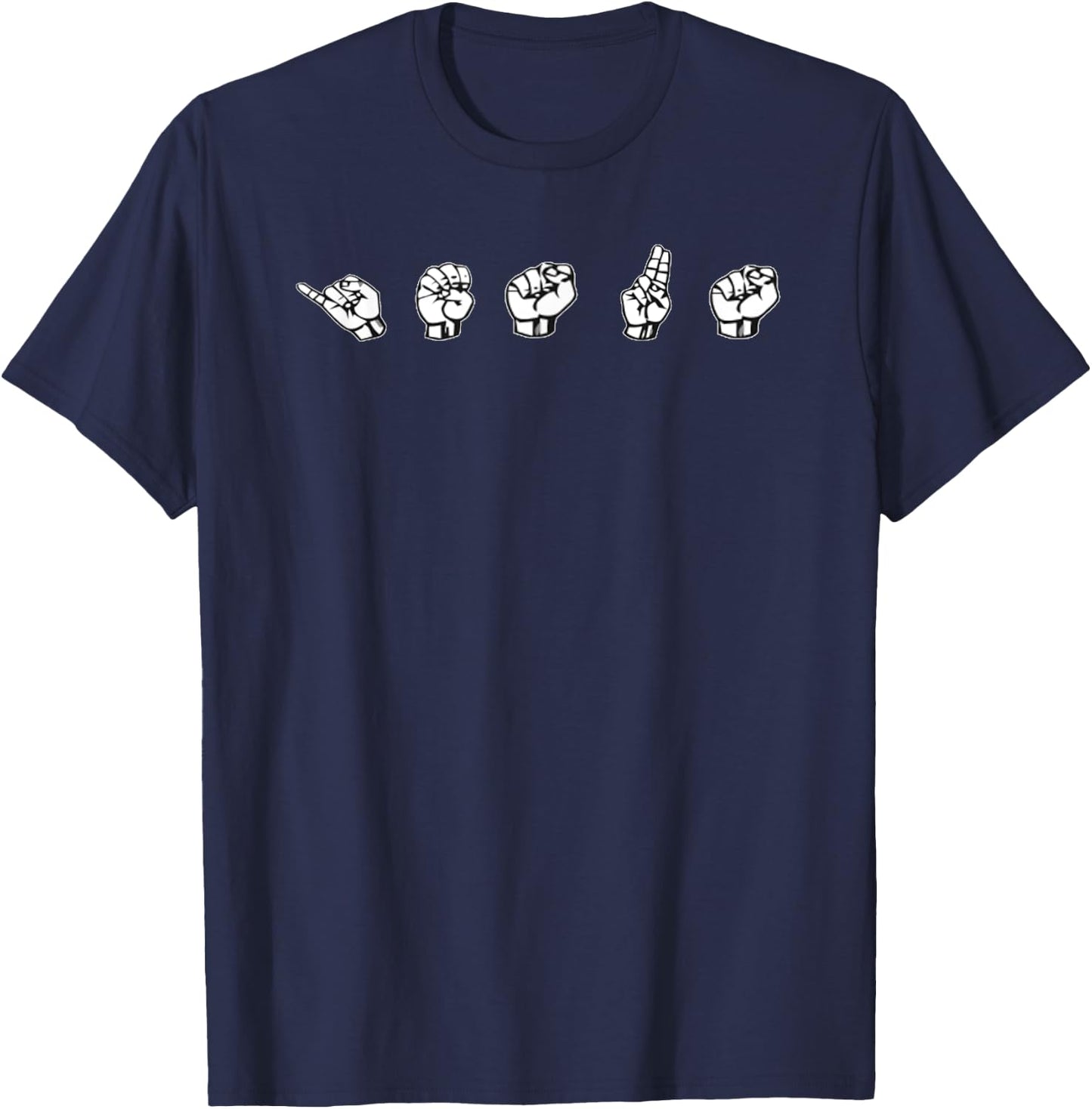 Sign Language Jesus Christian ASL T-Shirt - T-Shirt | Navy