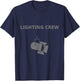 LIGHTING CREW w/ Light, Low Visibility Gray Ink, Front Print T-Shirt - T-Shirt | Navy
