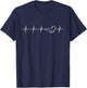 Heartbeat Horse Equestrian T-Shirt - T-Shirt | Navy