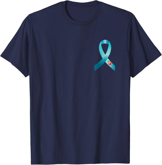Type One Diabetes Awareness Ribbon Type 1 Diabetes Awareness T-Shirt - T-Shirt | Navy