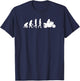 Evolution Motorcycle I Bike Street Bike Motorcycle T-Shirt - T-Shirt | Navy