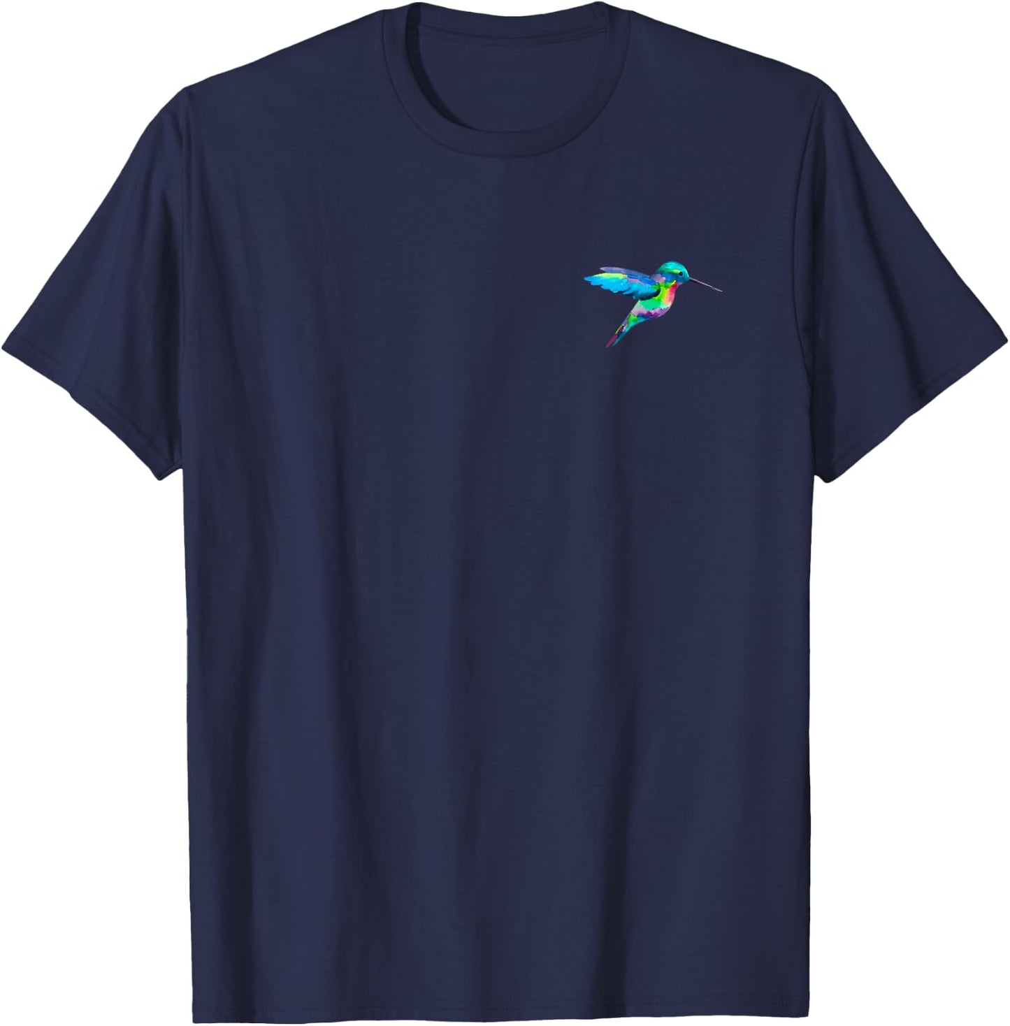 Hummingbird in pocket - Watercolor hummingbird gift T-Shirt - T-Shirt | Navy