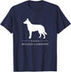 Belgian Laekenois Dog White Silhouette T-Shirt - T-Shirt | Navy